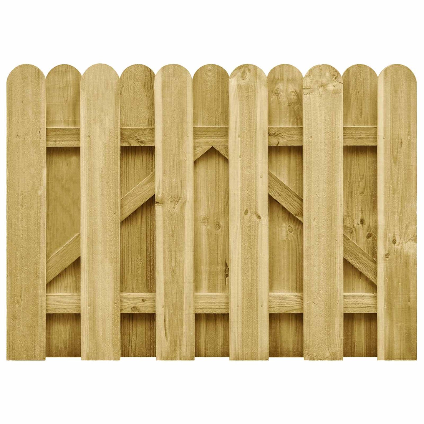 Tuinpoort 100 x 75 cm Massief grenenhout Groen