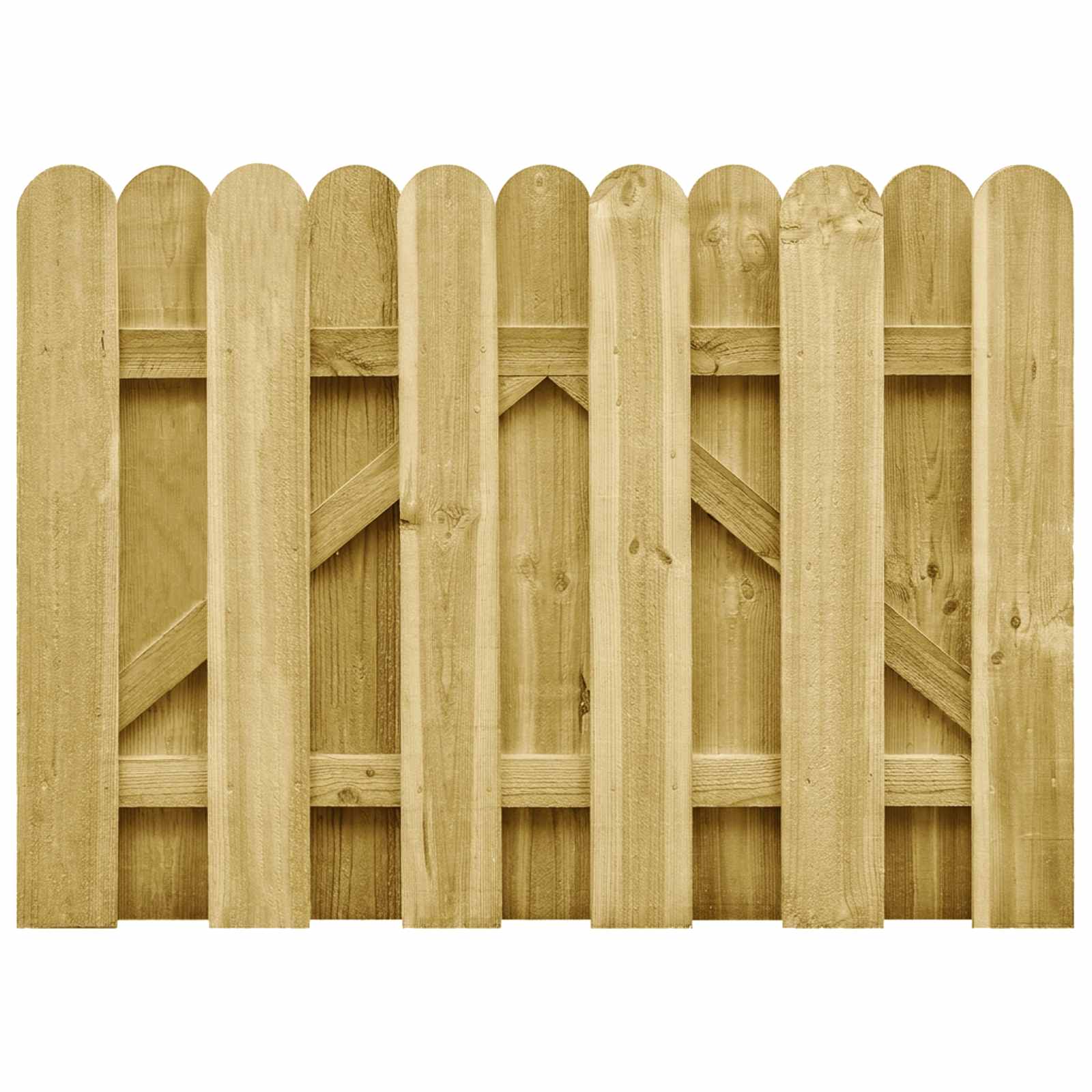 Tuinpoort 100 x 75 cm Massief grenenhout Groen