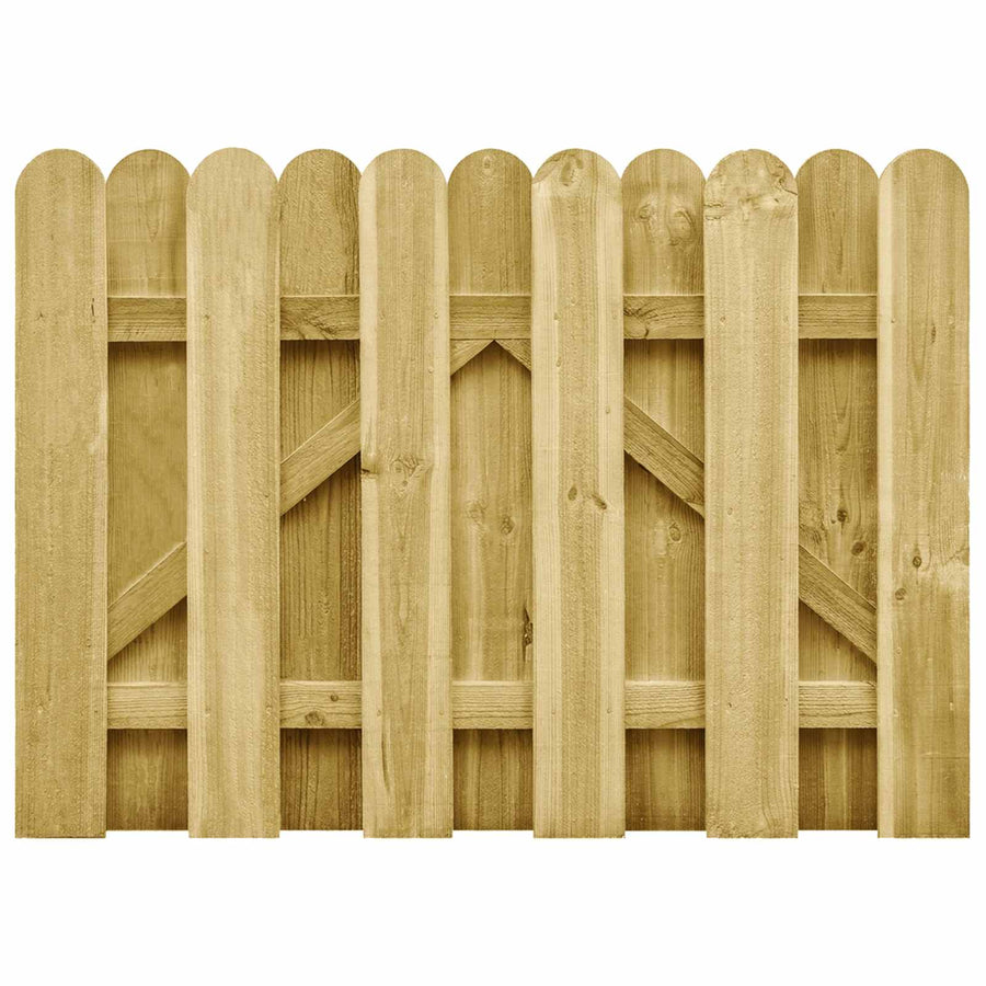Tuinpoort 100 x 75 cm Massief grenenhout Groen