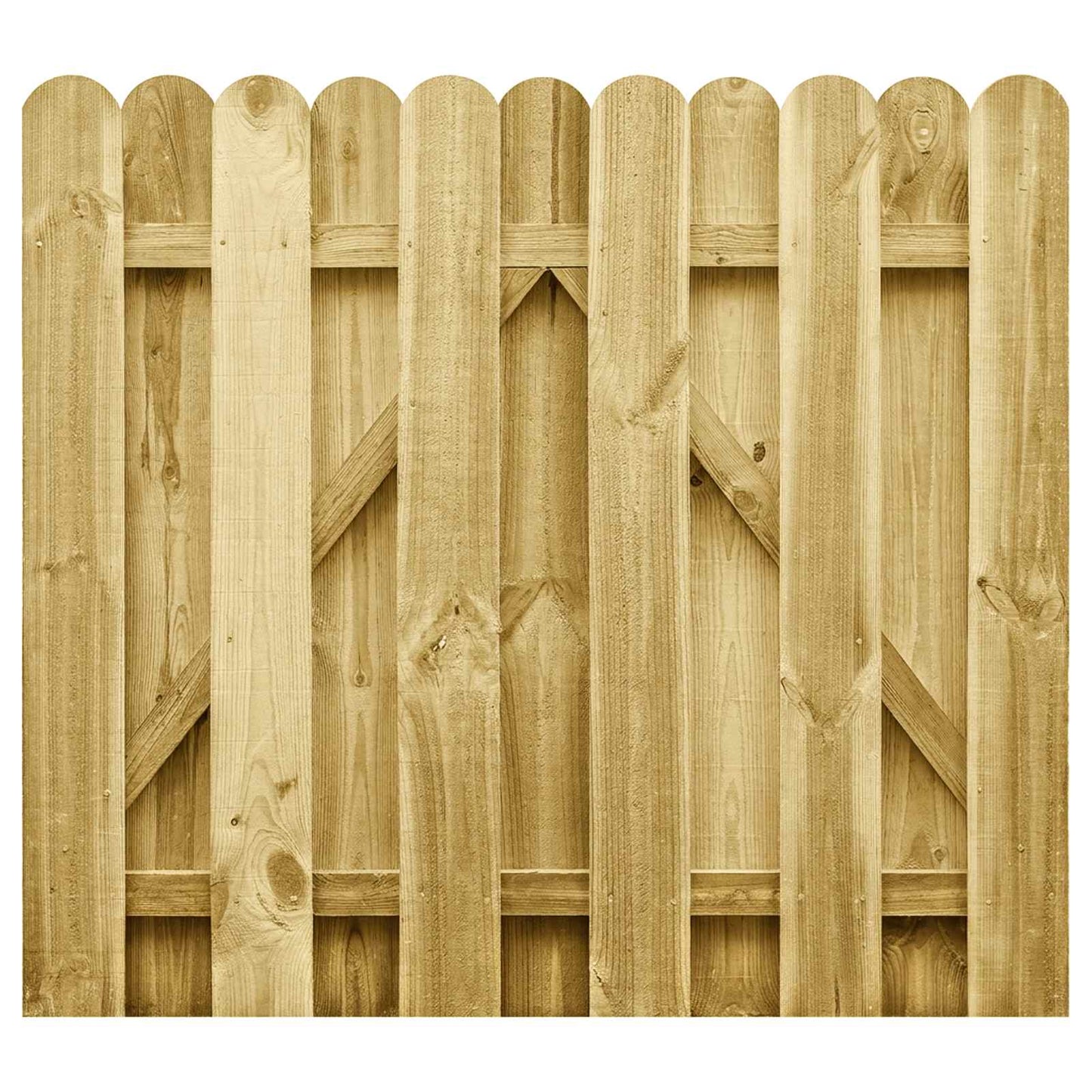 Tuinpoort 100 x 100 cm Massief grenenhout Groen