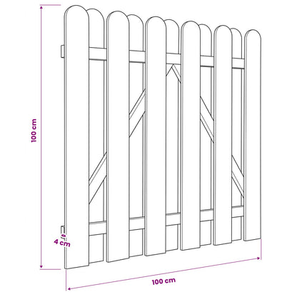 Tuinpoort 100 x 100 cm Massief grenenhout Groen