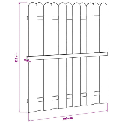 Tuinpoort 100 x 125 cm Massief grenenhout Groen