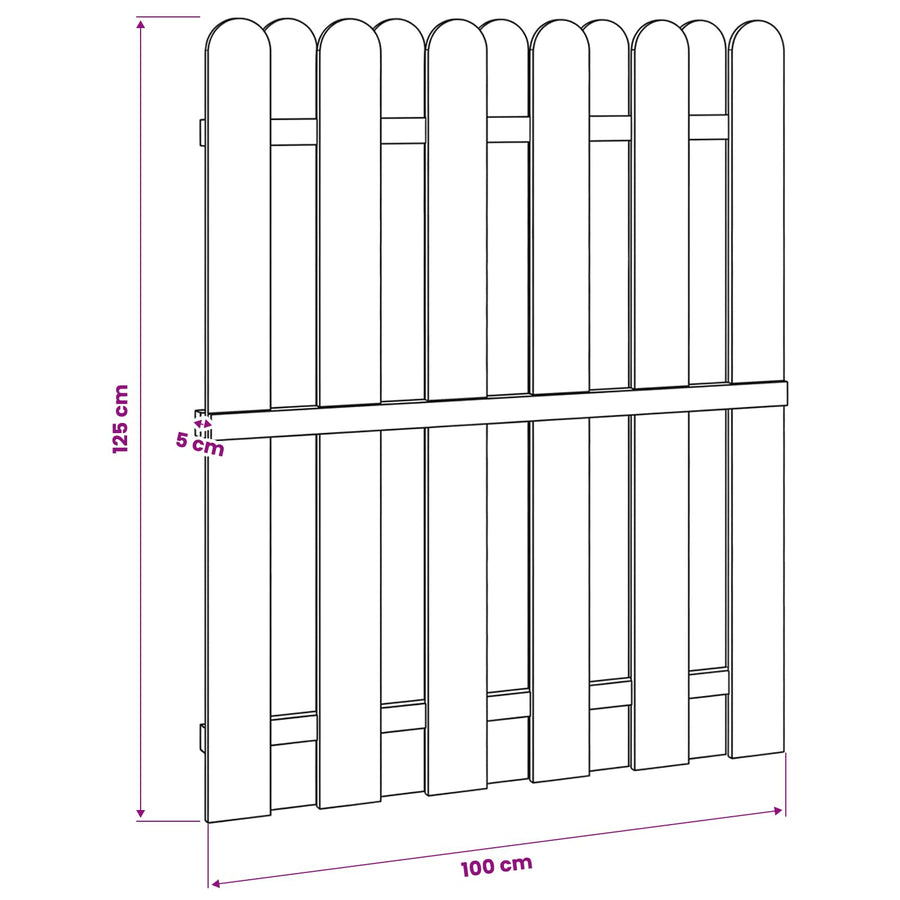 Tuinpoort 100 x 125 cm Massief grenenhout Groen