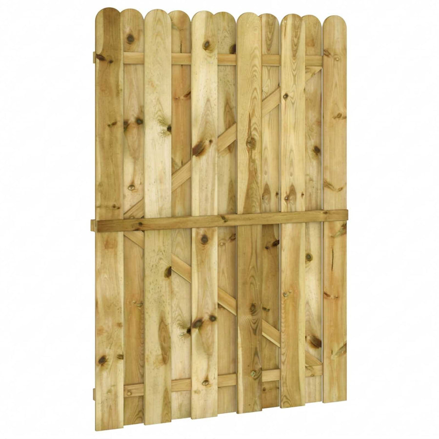Tuinpoort 100 x 150 cm Massief grenenhout Groen