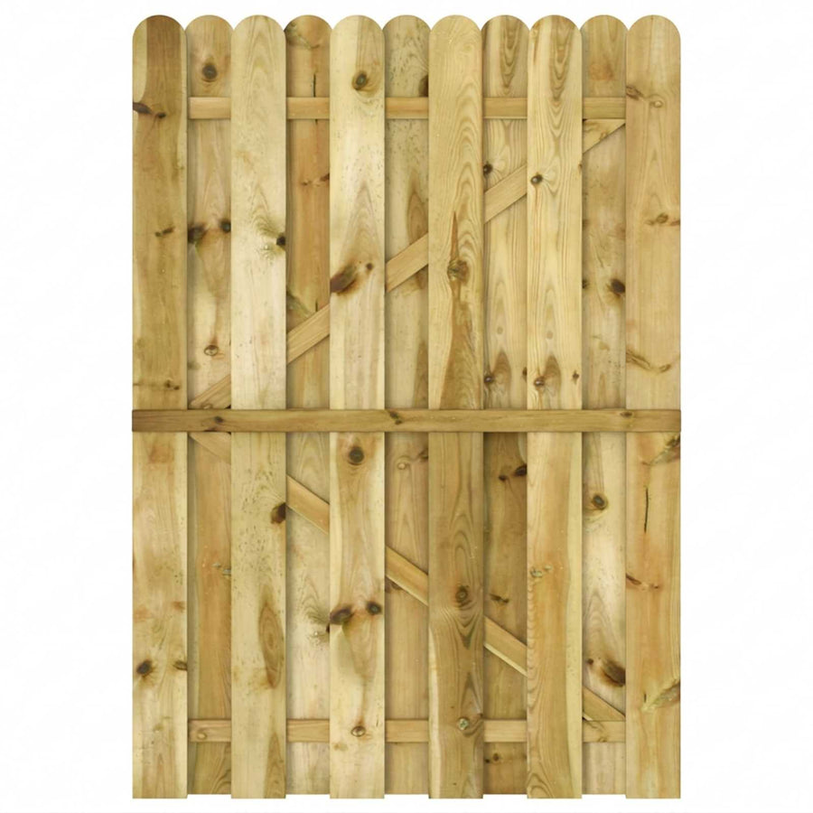 Tuinpoort 100 x 150 cm Massief grenenhout Groen