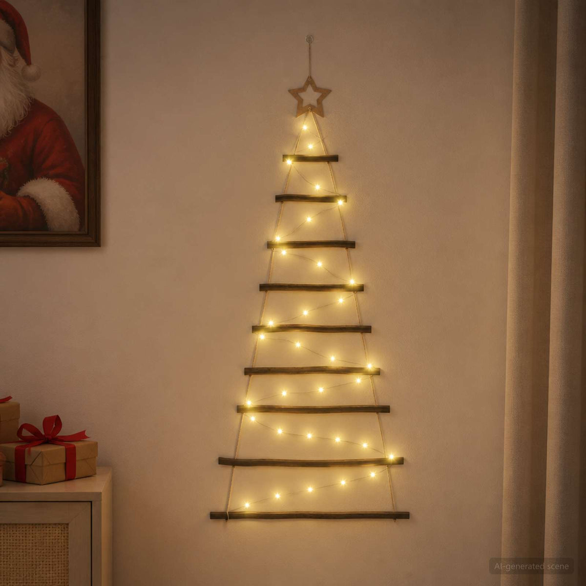 Hangende Kerstboom 120 cm 50 LED's Warmwit