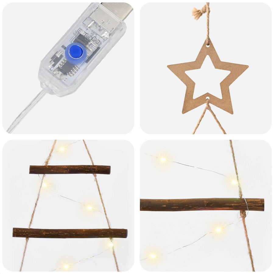 Hangende Kerstboom 150 cm 80 LED's Warmwit