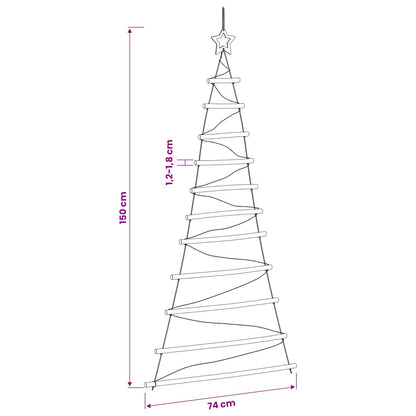 Hangende Kerstboom 150 cm 80 LED's Warmwit
