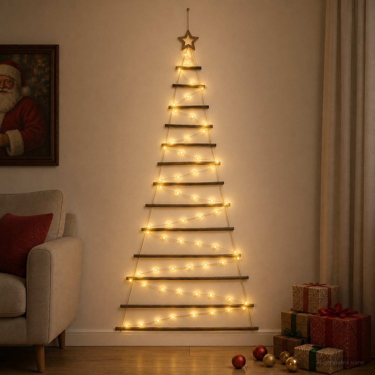 Hangende Kerstboom 180 cm 100 LED's Warmwit