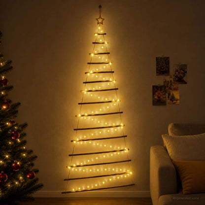 Hangende Kerstboom 210 cm 130 LED's Warmwit