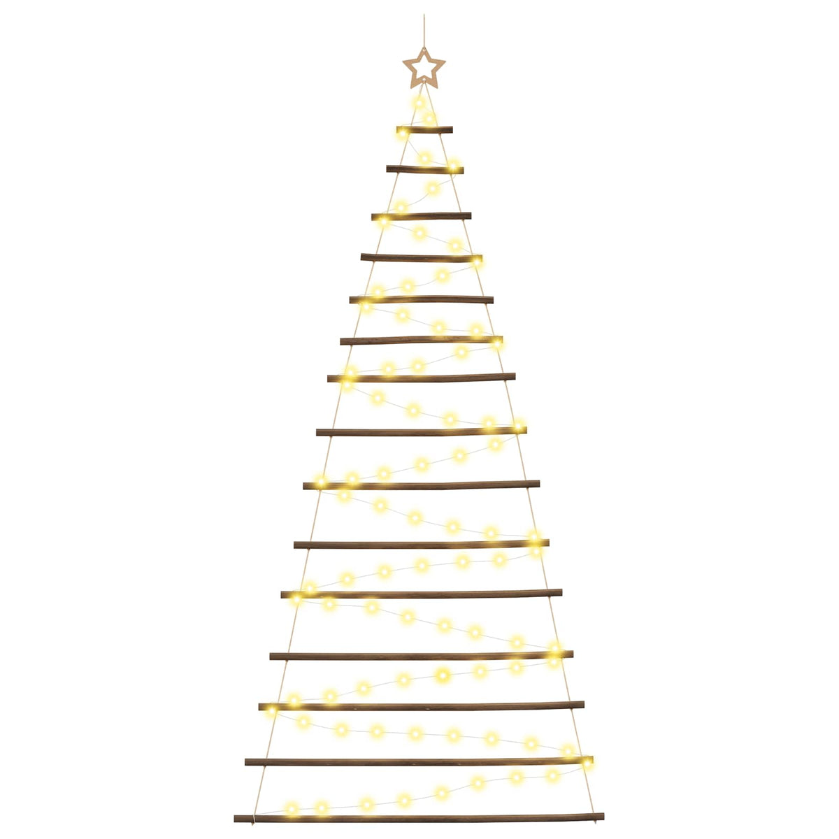 Hangende Kerstboom 210 cm 130 LED's Warmwit