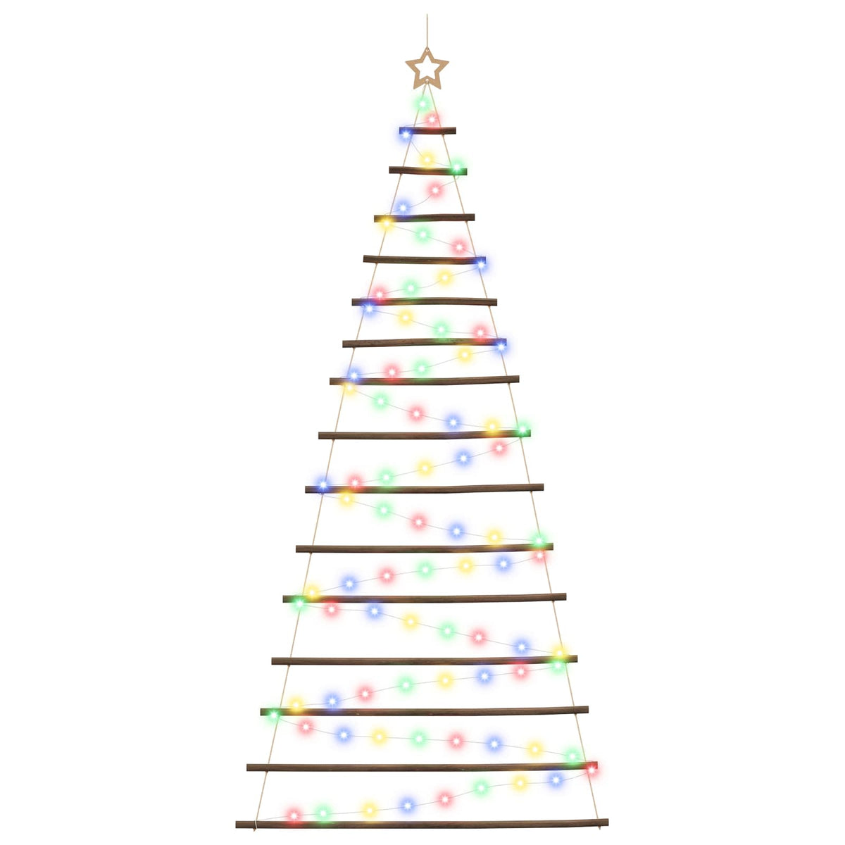 Hangende Kerstboom 210 cm 130 LED's Meerkleurig