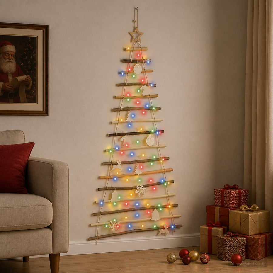 Hangende Kerstboom 150 cm 80 LED's Meerkleurig