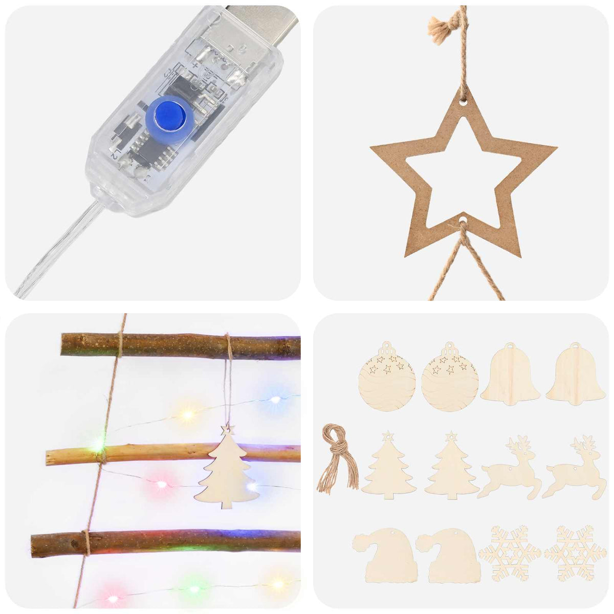 Hangende Kerstboom 210 cm 130 LED's Meerkleurig