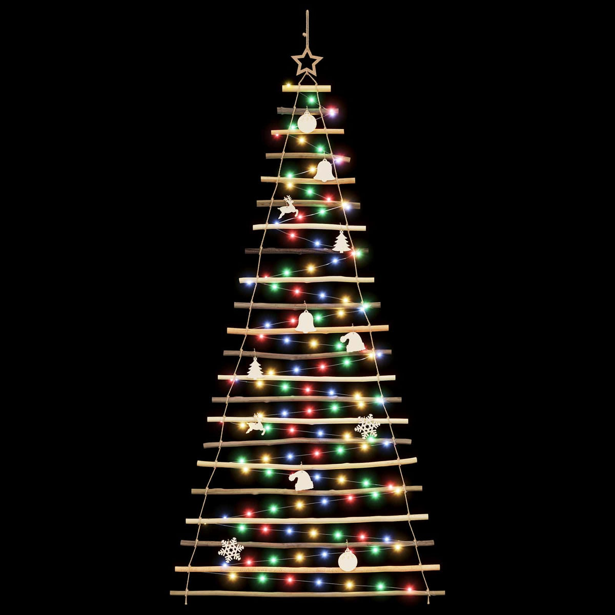 Hangende Kerstboom 210 cm 130 LED's Meerkleurig