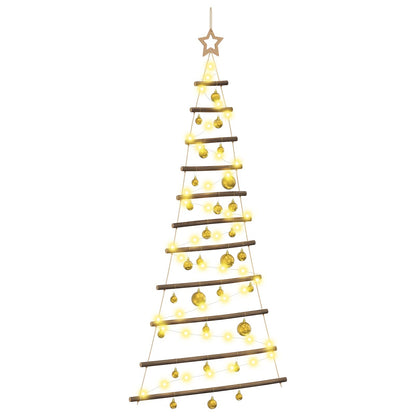 Hangende kerstboom met ballen 150 cm 80 LED's Warmwit