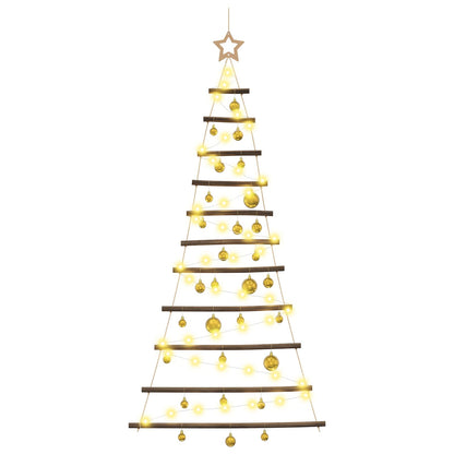 Hangende kerstboom met ballen 150 cm 80 LED's Warmwit