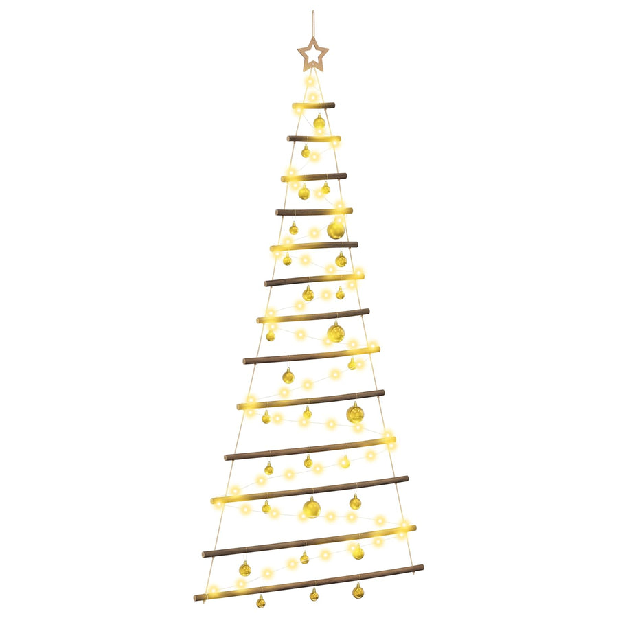 Hangende kerstboom met ballen 180 cm 100 LED's Warmwit