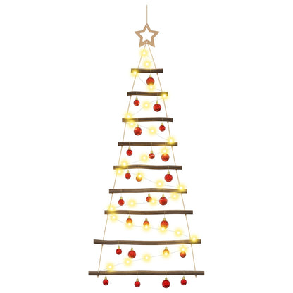 Hangende kerstboom met ballen 120 cm 50 LED's Warmwit