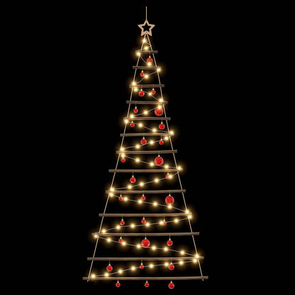 Hangende kerstboom met ballen 180 cm 100 LED's Warmwit