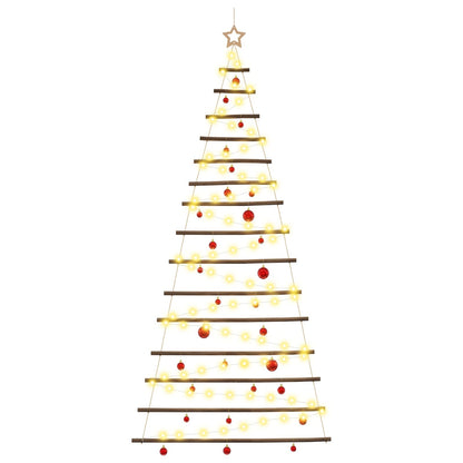 Hangende kerstboom met ballen 210 cm 130 LED's Warmwit