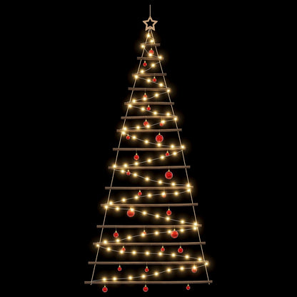 Hangende kerstboom met ballen 210 cm 130 LED's Warmwit
