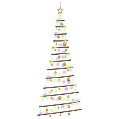 Hangende kerstboom met ballen 180 cm 100 LED's Meerkleurig