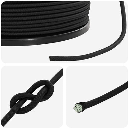 Bungee Koorden 4 mm Zwart PP en rubber
