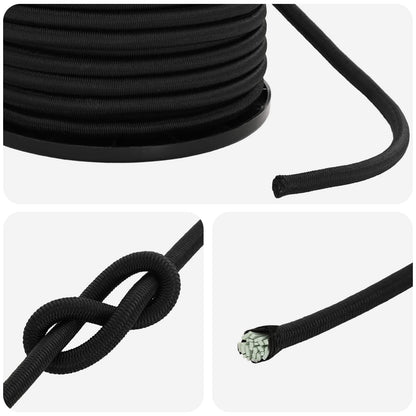 Bungee Koorden 6 mm Zwart PP en rubber