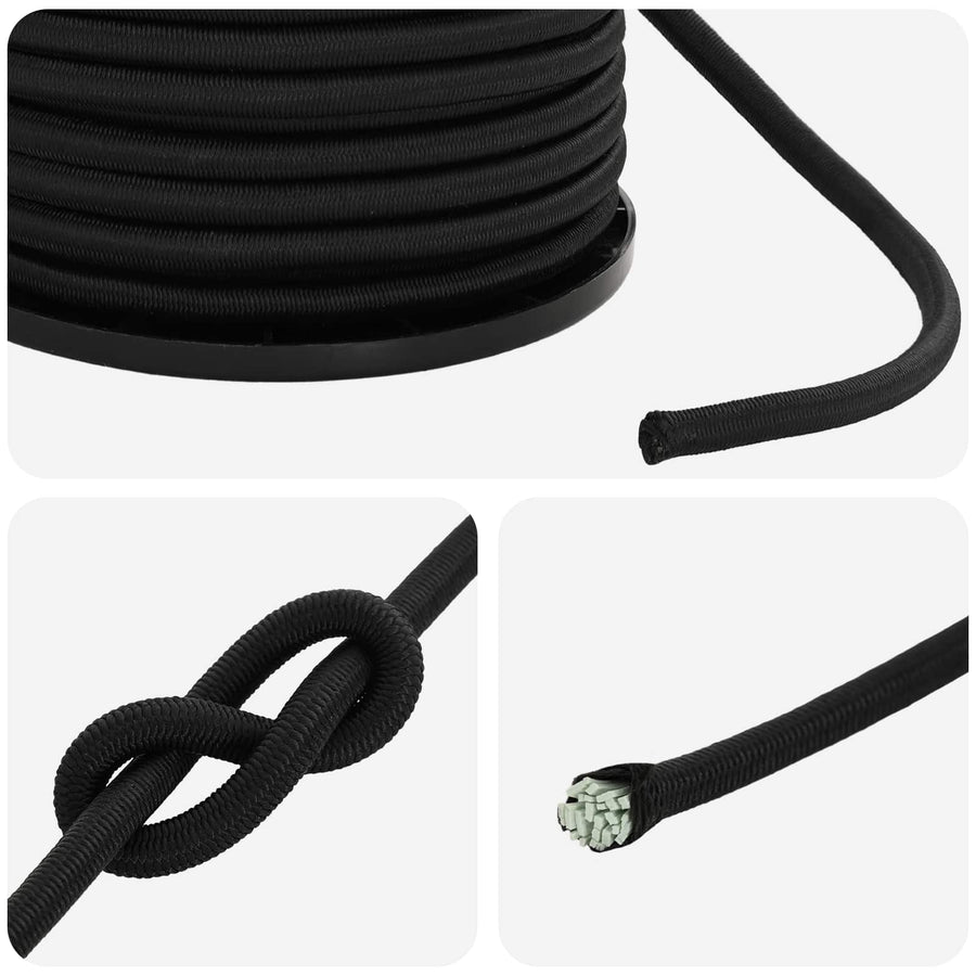 Bungee Koorden 6 mm Zwart PP en rubber