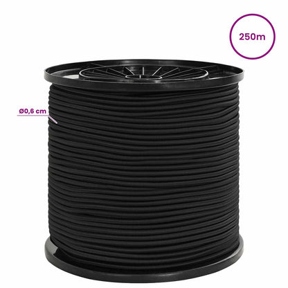 Bungee Koorden 6 mm Zwart PP en rubber