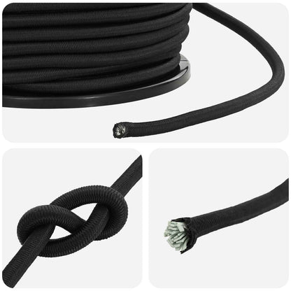 Bungee Koorden 10 mm Zwart PP en rubber