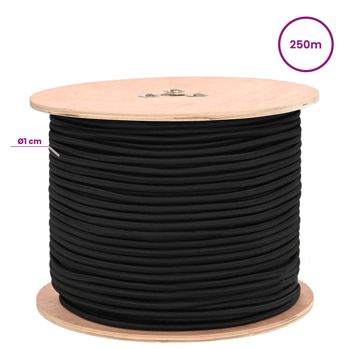Bungee Koorden 10 mm Zwart PP en rubber