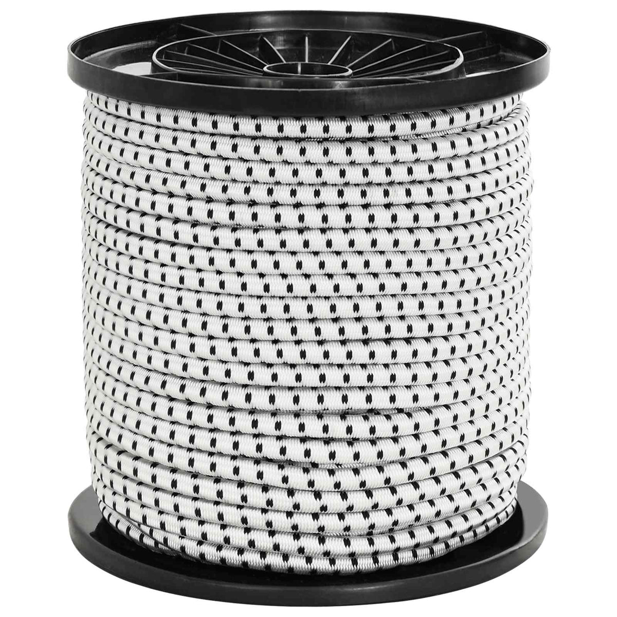Bungee Koorden 4 mm Zwart en Wit PP en rubber