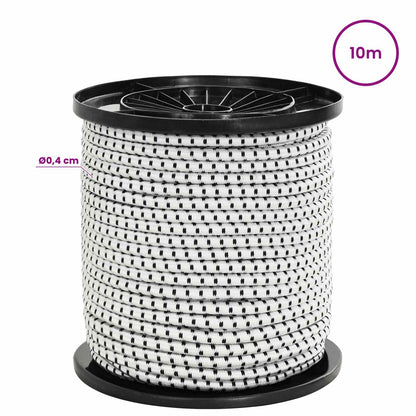 Bungee Koorden 4 mm Zwart en Wit PP en rubber
