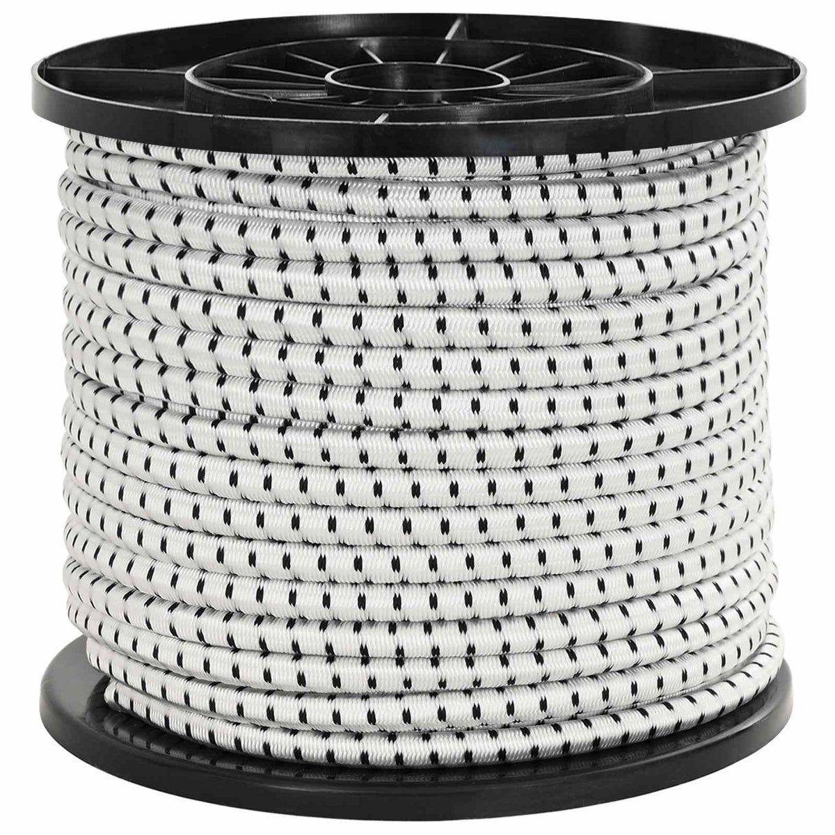 Bungee Koorden 10 mm Zwart en Wit PP en rubber