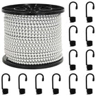 Bungee koord met haken 10 mm zwart wit