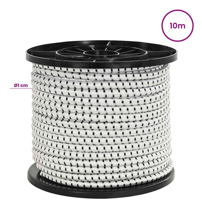 Bungee Koorden met Haken 10 mm Zwart en Wit PP en rubber