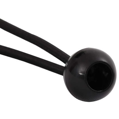 Bungee Koorden met Ballen 24 st Zwart 4 mm x 22 cm