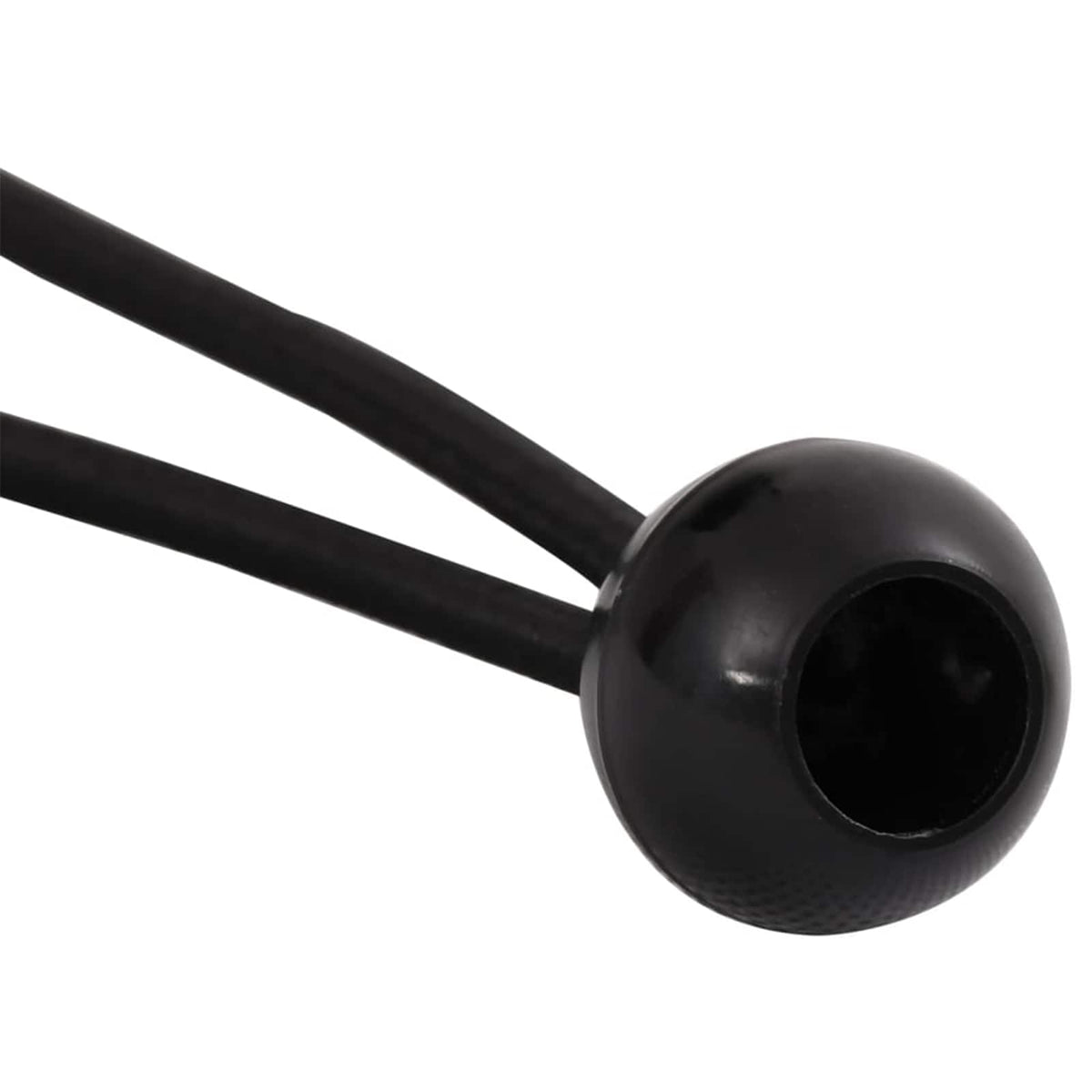 Bungee Koorden met Ballen 100 st Zwart 4 mm x 22 cm