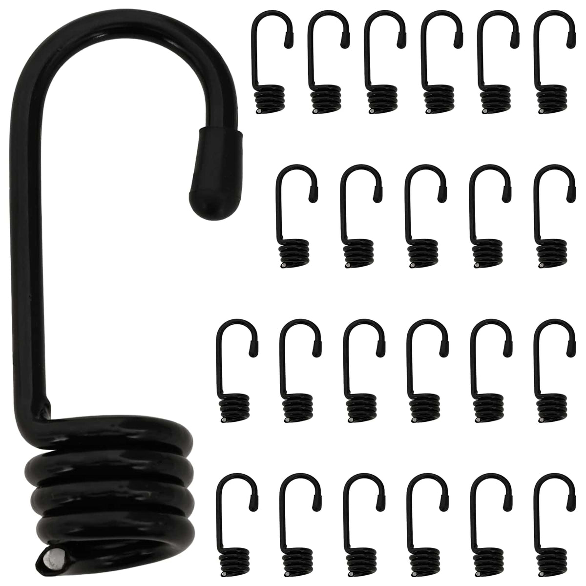 Haken 24 st Zwart 10 mm x 5 cm Staal
