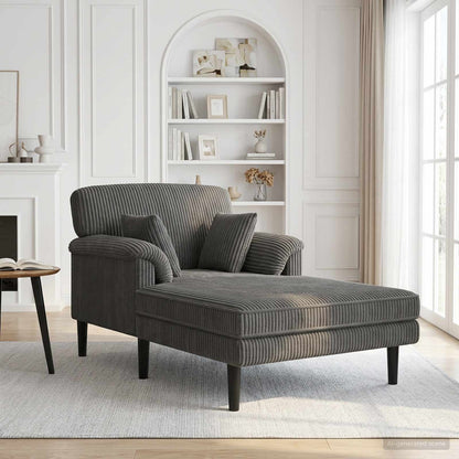 Chaise longue Lichtgrijs Katoenen stof