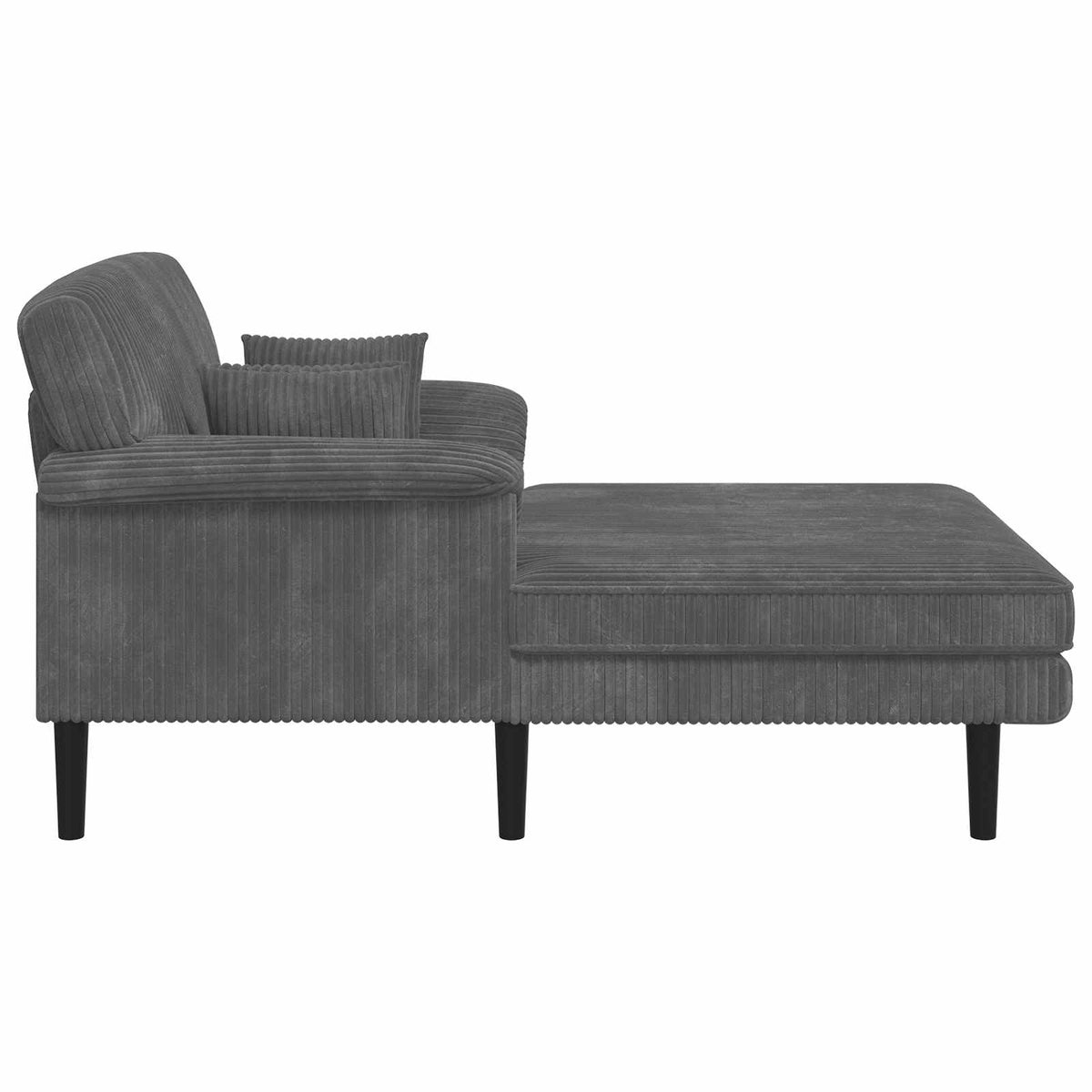Chaise longue Lichtgrijs Katoenen stof