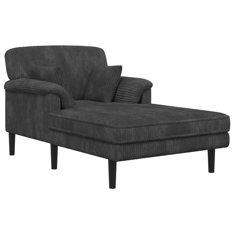 Chaise longue Donkergrijs Katoenen stof