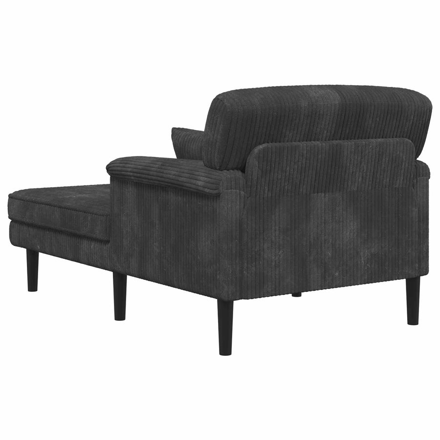 Chaise longue Donkergrijs Katoenen stof