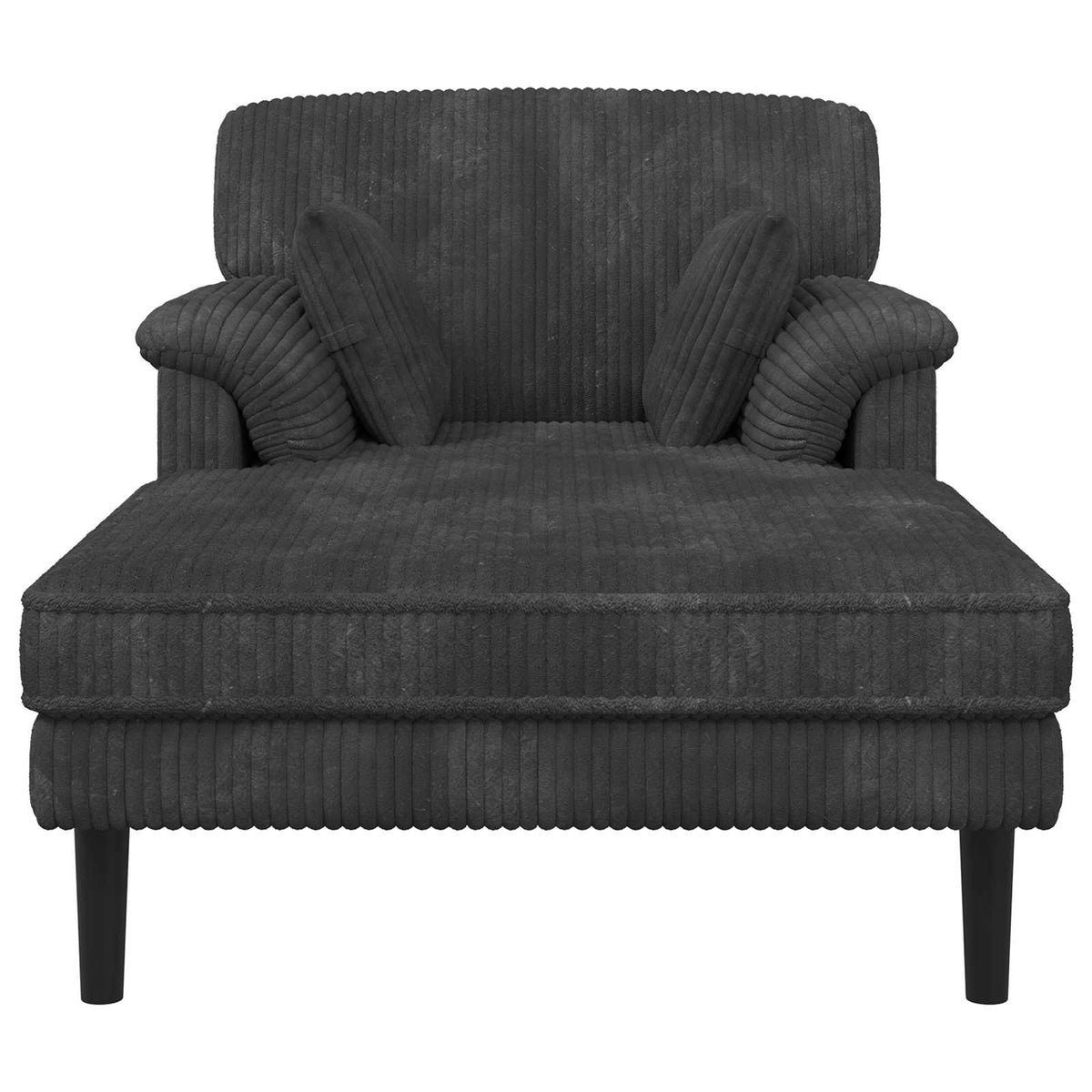 Chaise longue Donkergrijs Katoenen stof