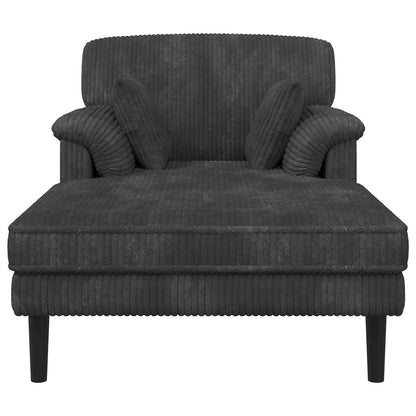 Chaise longue Donkergrijs Katoenen stof