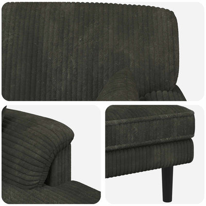 Chaise longue Antraciet Katoenen stof