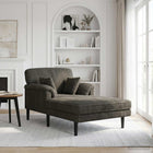 Chaise longue 174x101 cm antraciet corduroy