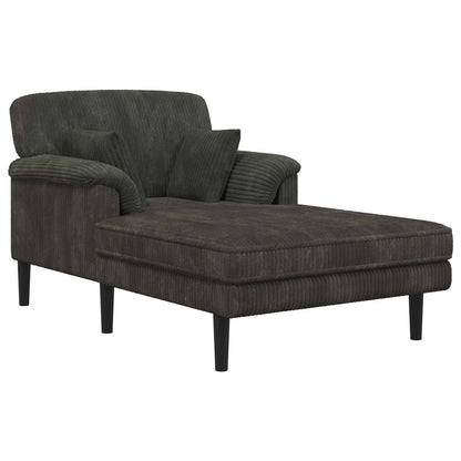 Chaise longue Antraciet Katoenen stof